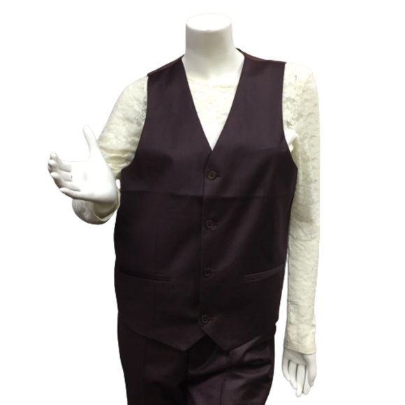 Ladies Size XL Burgundy 3 Piece Business Suit - Picture 3 of 14